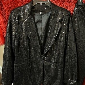 Black sequin ladies suit